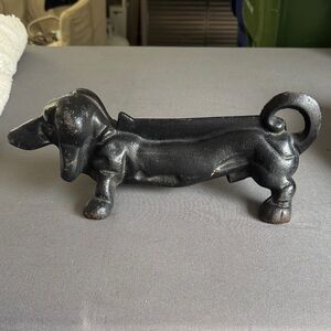 Cast Iron Dachshund Boot Scraper Doorstop